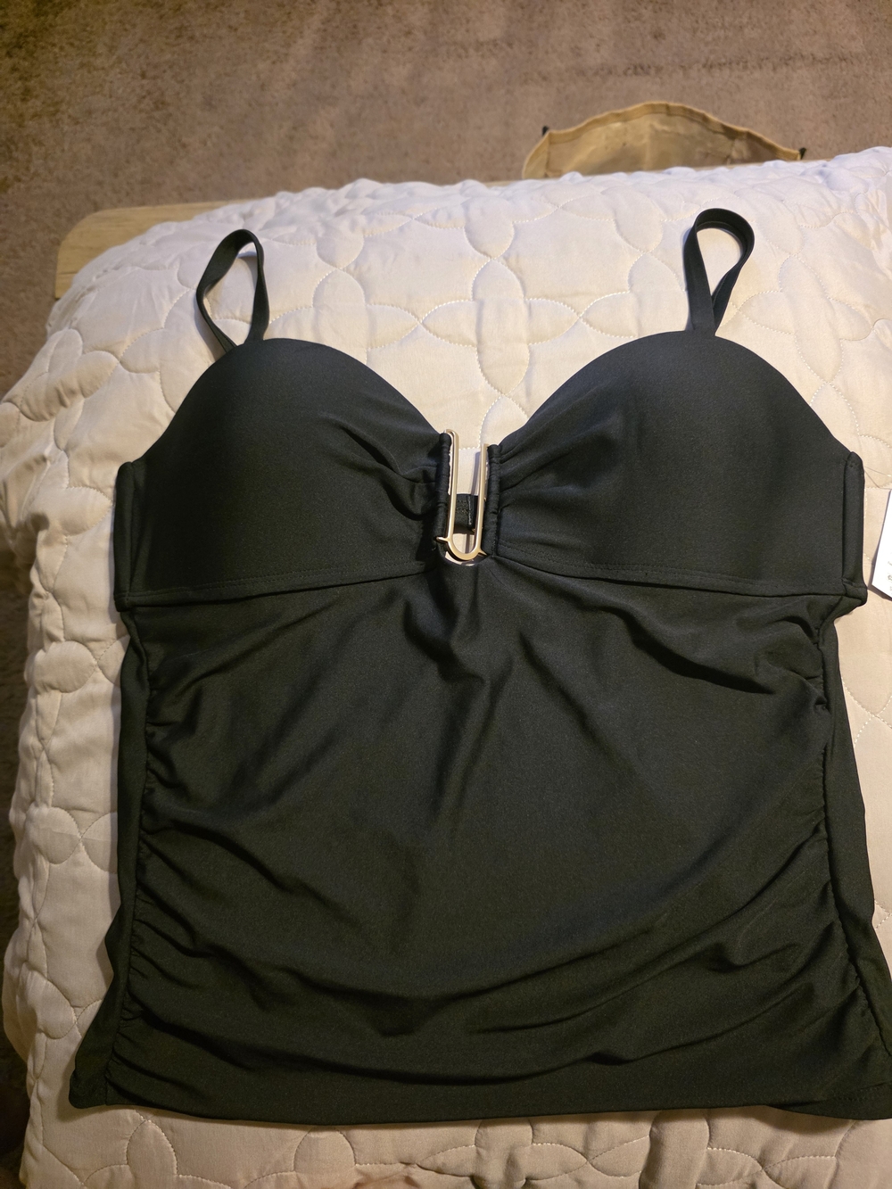 Time and Tru Black Tankini with Skirt Swim Set - Picture 10 of 10